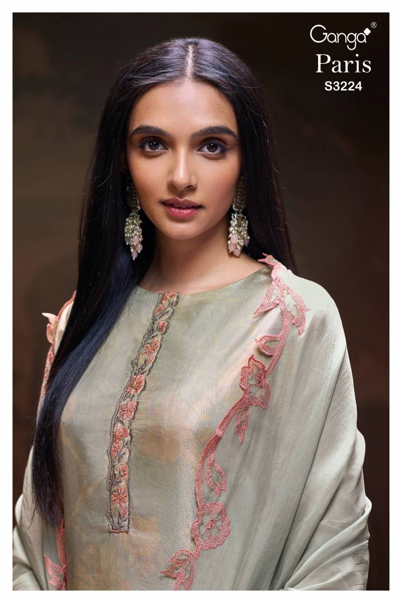 Ganga Paris Bemberg Silk Jacquard Salwar Kameez
