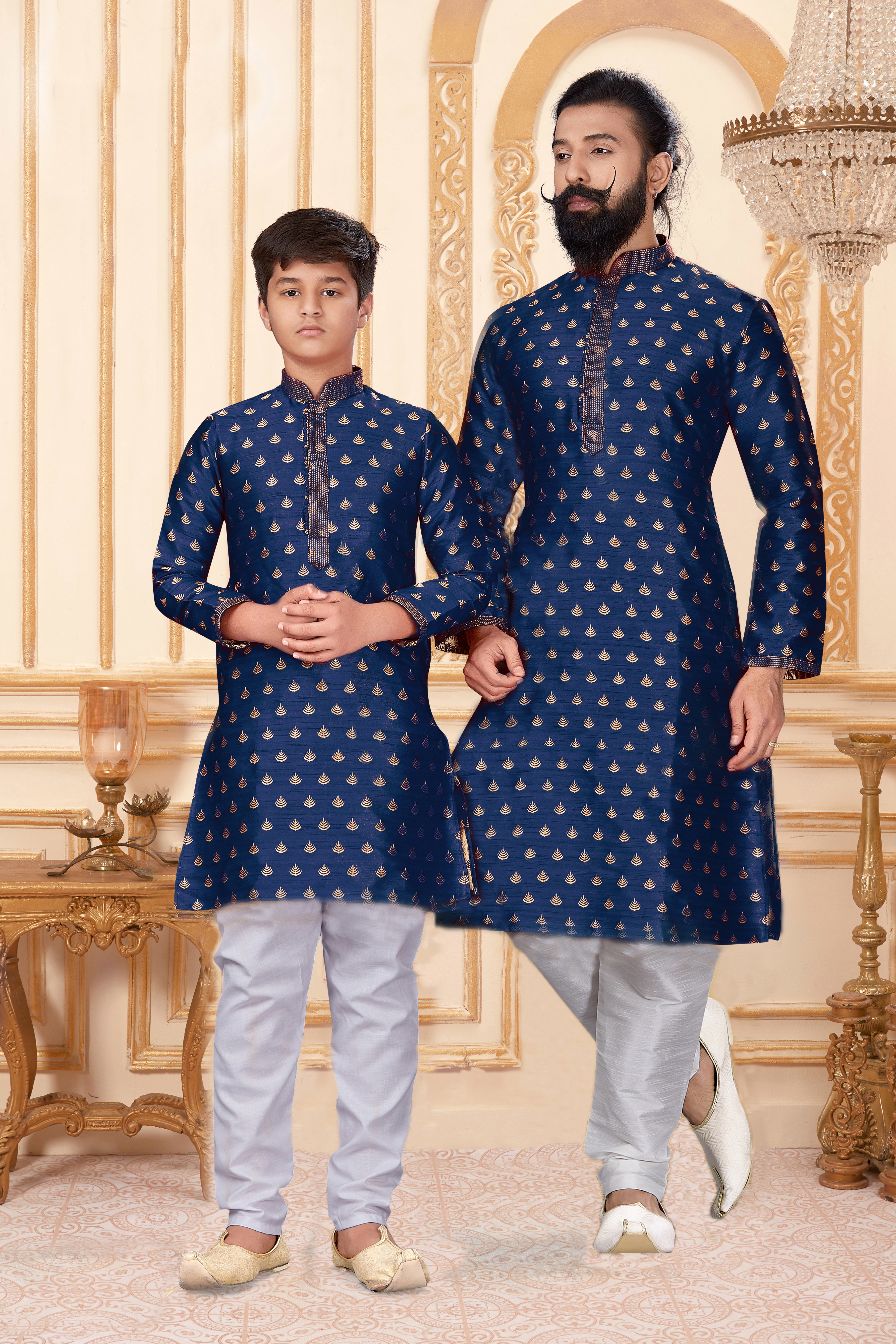 Swarg 1040 To 1042 Series Father Son Combo Kurta Pyjama
