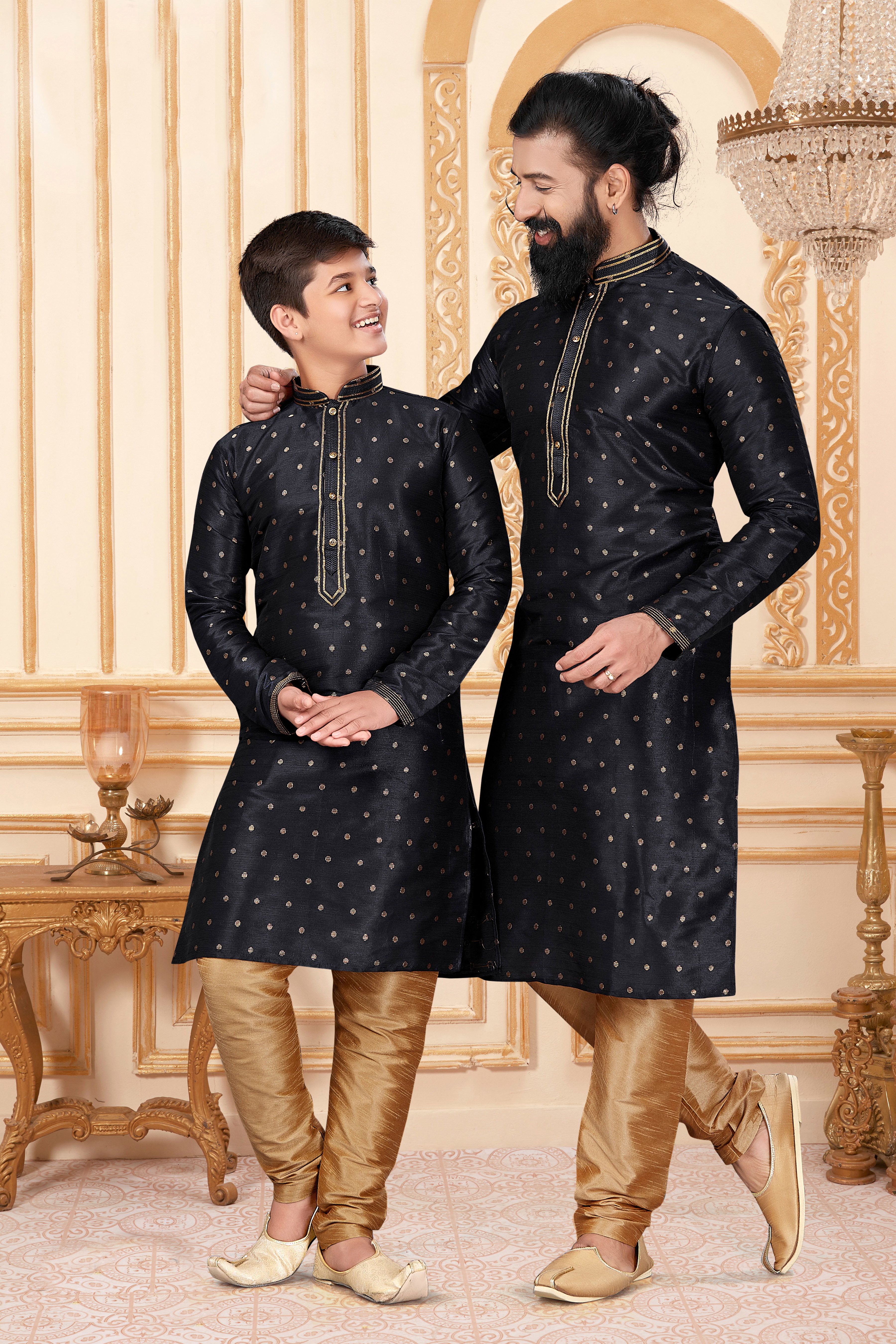 Swarg 1040 To 1042 Series Father Son Combo Kurta Pyjama