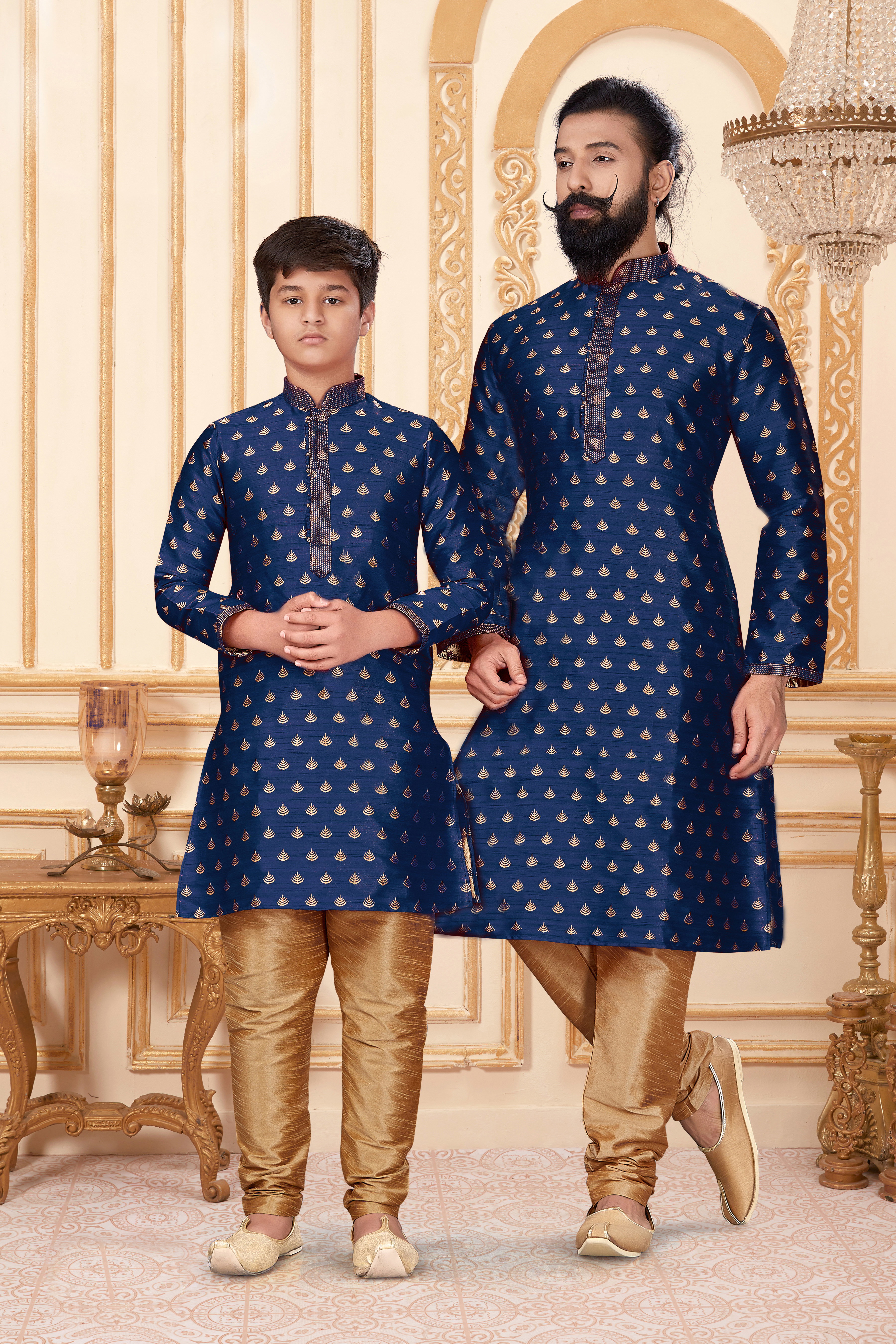 Swarg 1040 To 1042 Series Father Son Combo Kurta Pyjama
