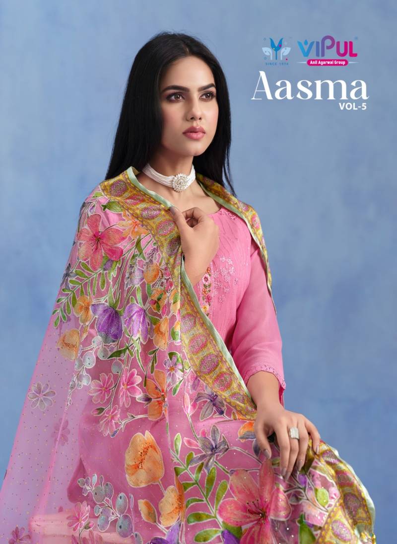 Vipul Aasma Vol 5 Catonic Geo Embroidered Designer Salwar Suits