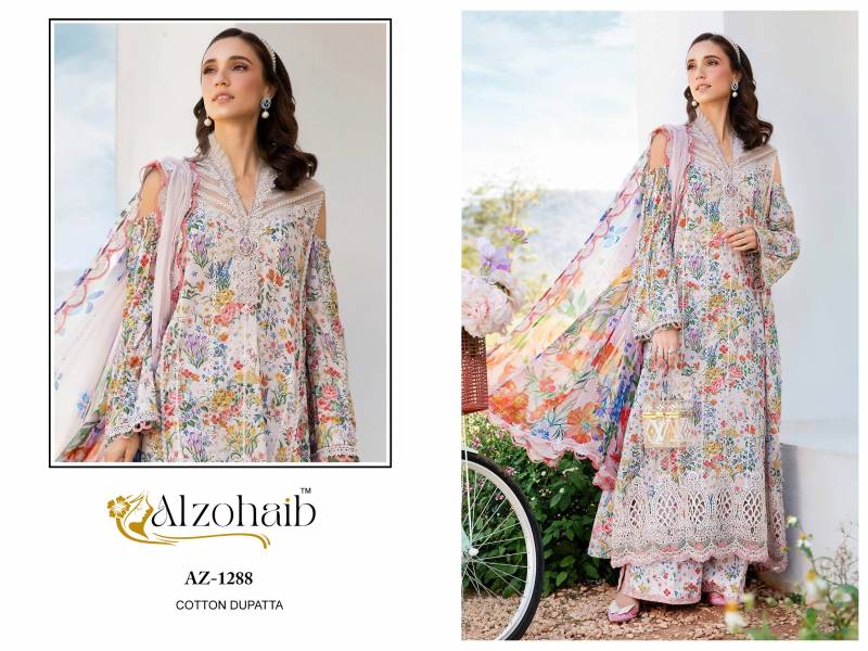 Alzohaib Az 1288 And 1289 Cotton Dupatta Pakistani Suits