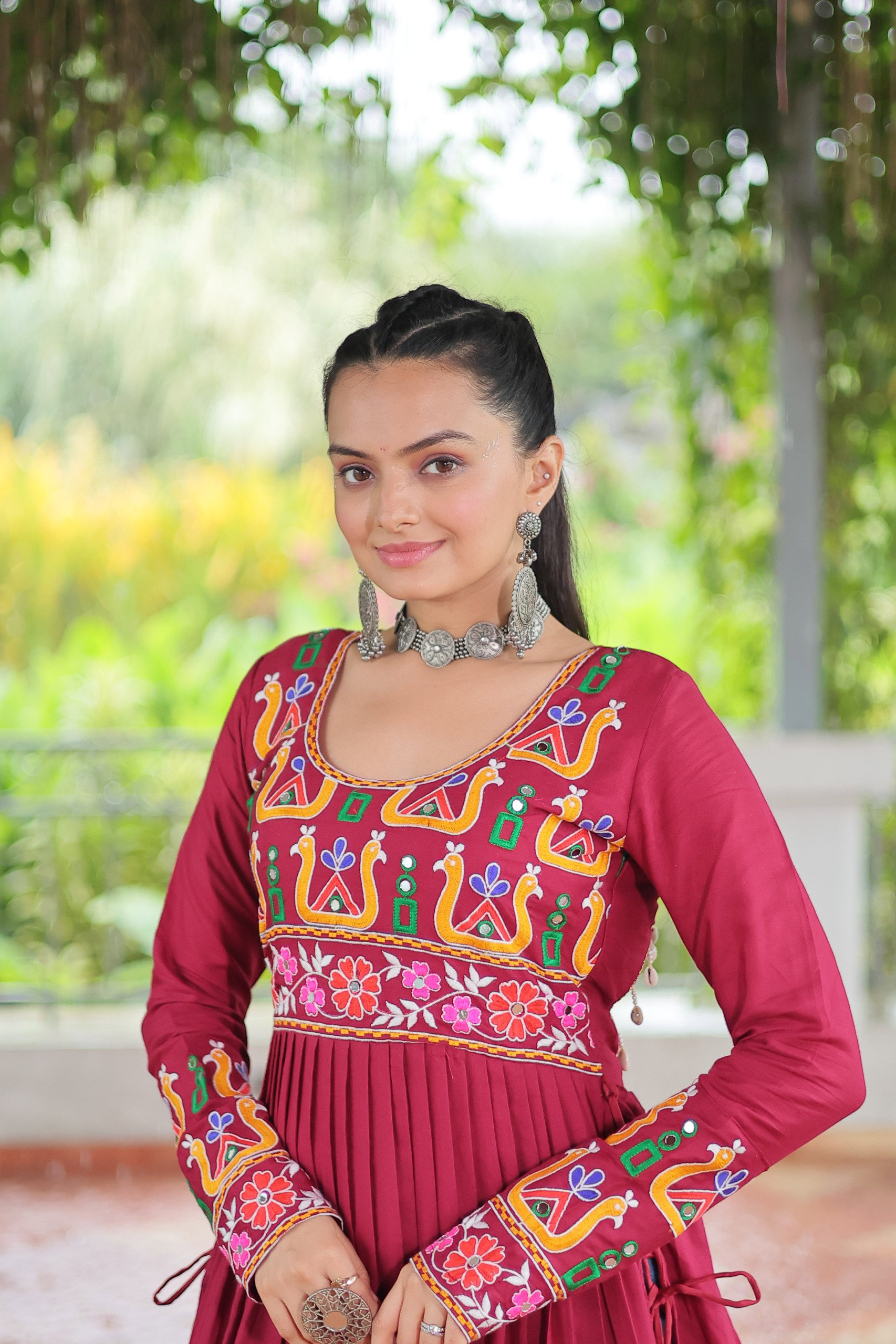 Lekha KA 1183 14kg Rayon With Kutchi Gamthi Work Kurti Navratri Collection
