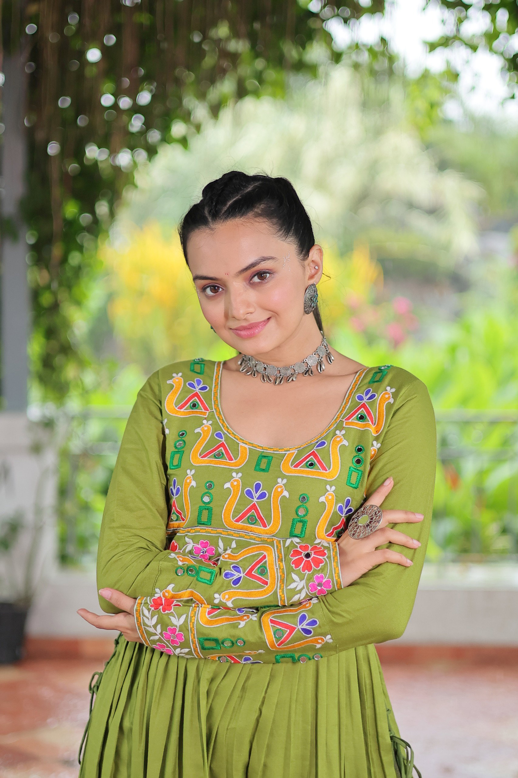 Lekha KA 1183 14kg Rayon With Kutchi Gamthi Work Kurti Navratri Collection