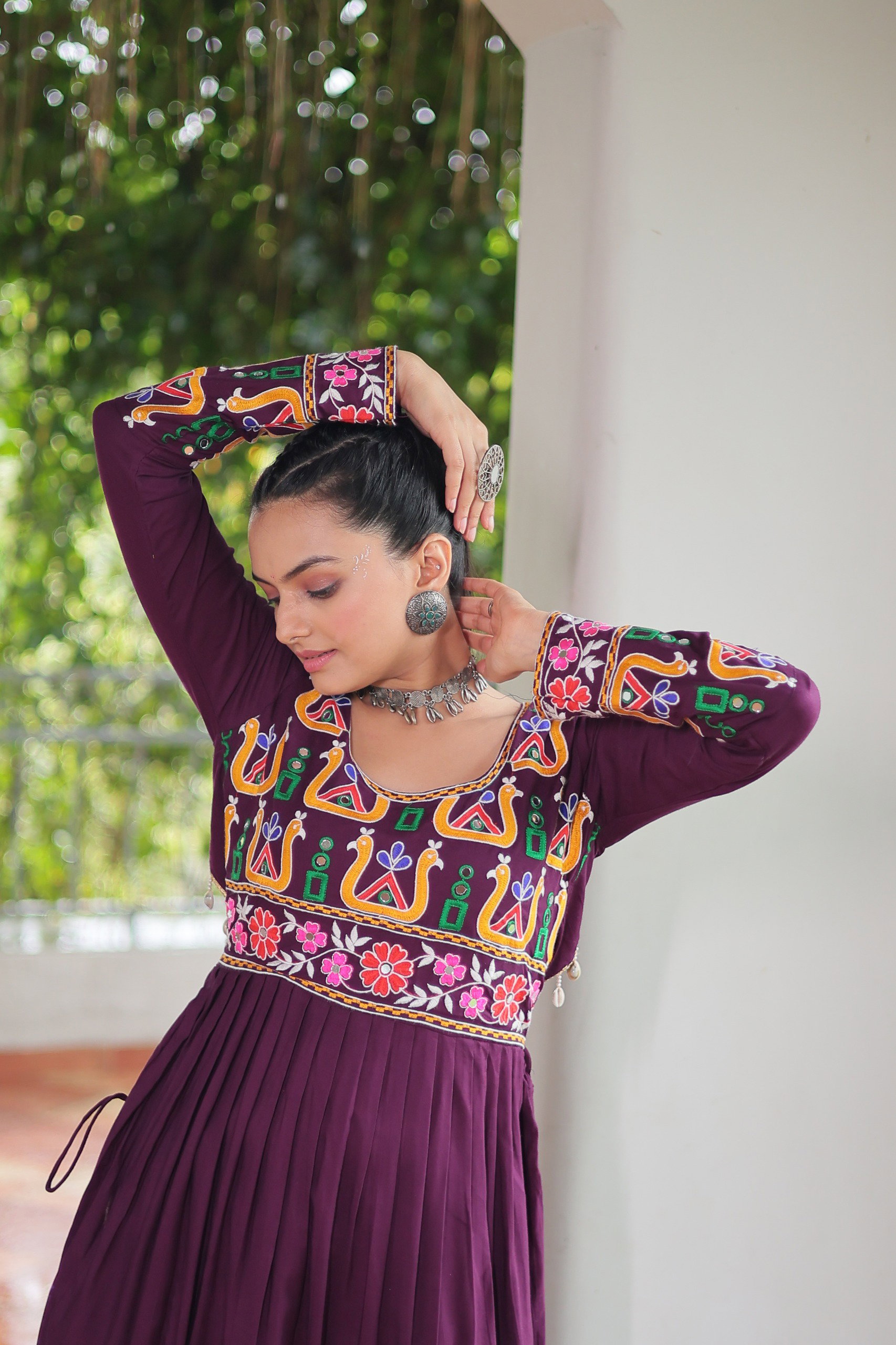 Lekha KA 1183 14kg Rayon With Kutchi Gamthi Work Kurti Navratri Collection