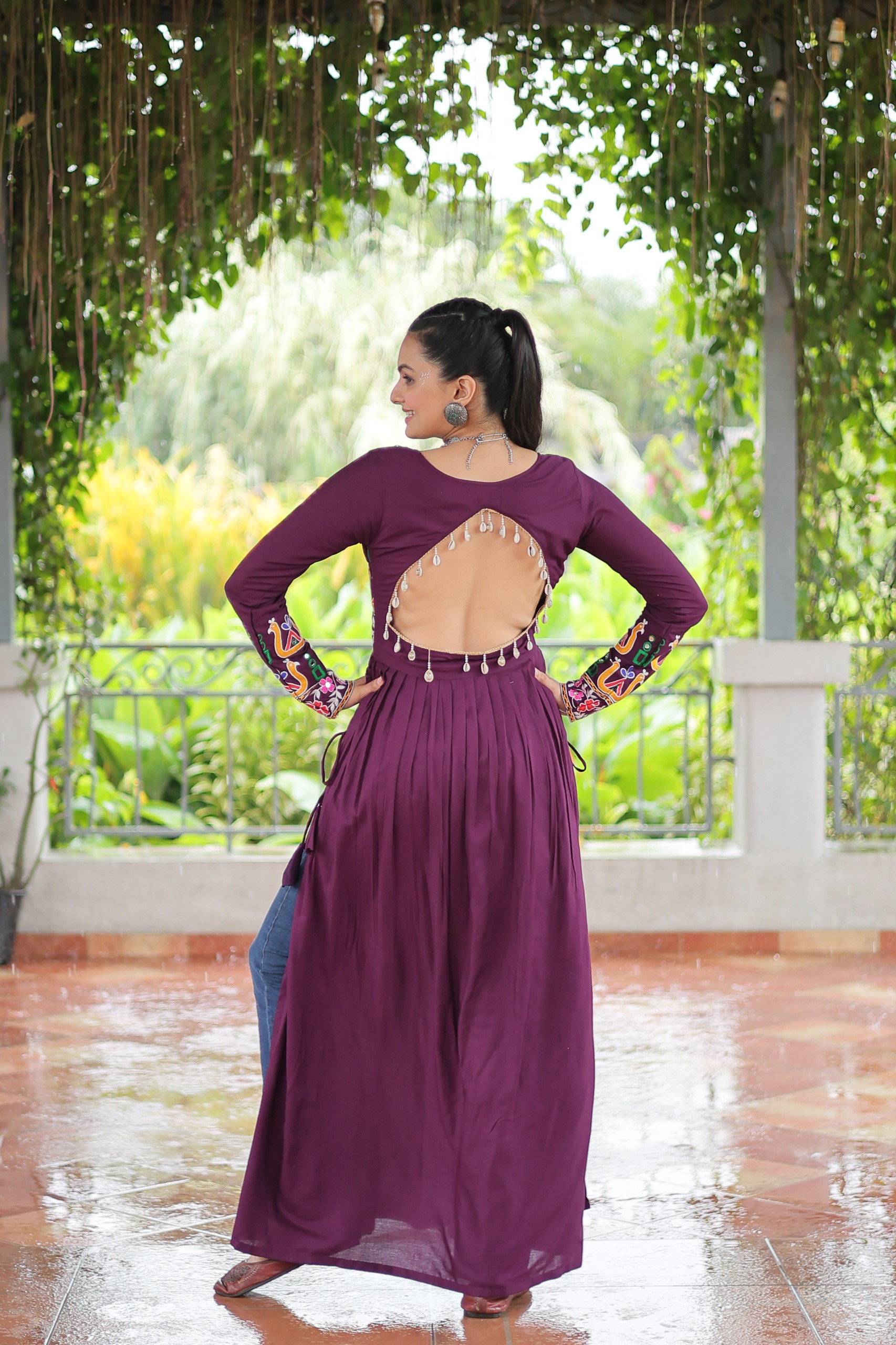 Lekha KA 1183 14kg Rayon With Kutchi Gamthi Work Kurti Navratri Collection