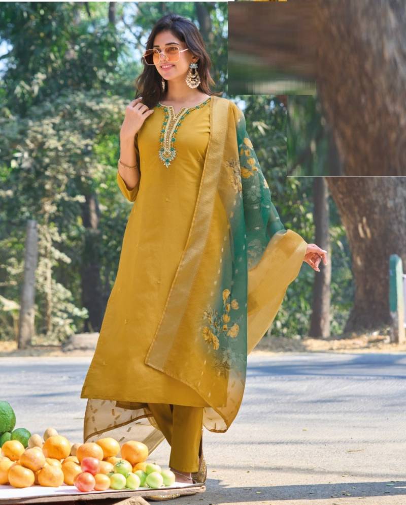 Pia 1268 Roman Shimmer Kurti Bottom With Dupatta
