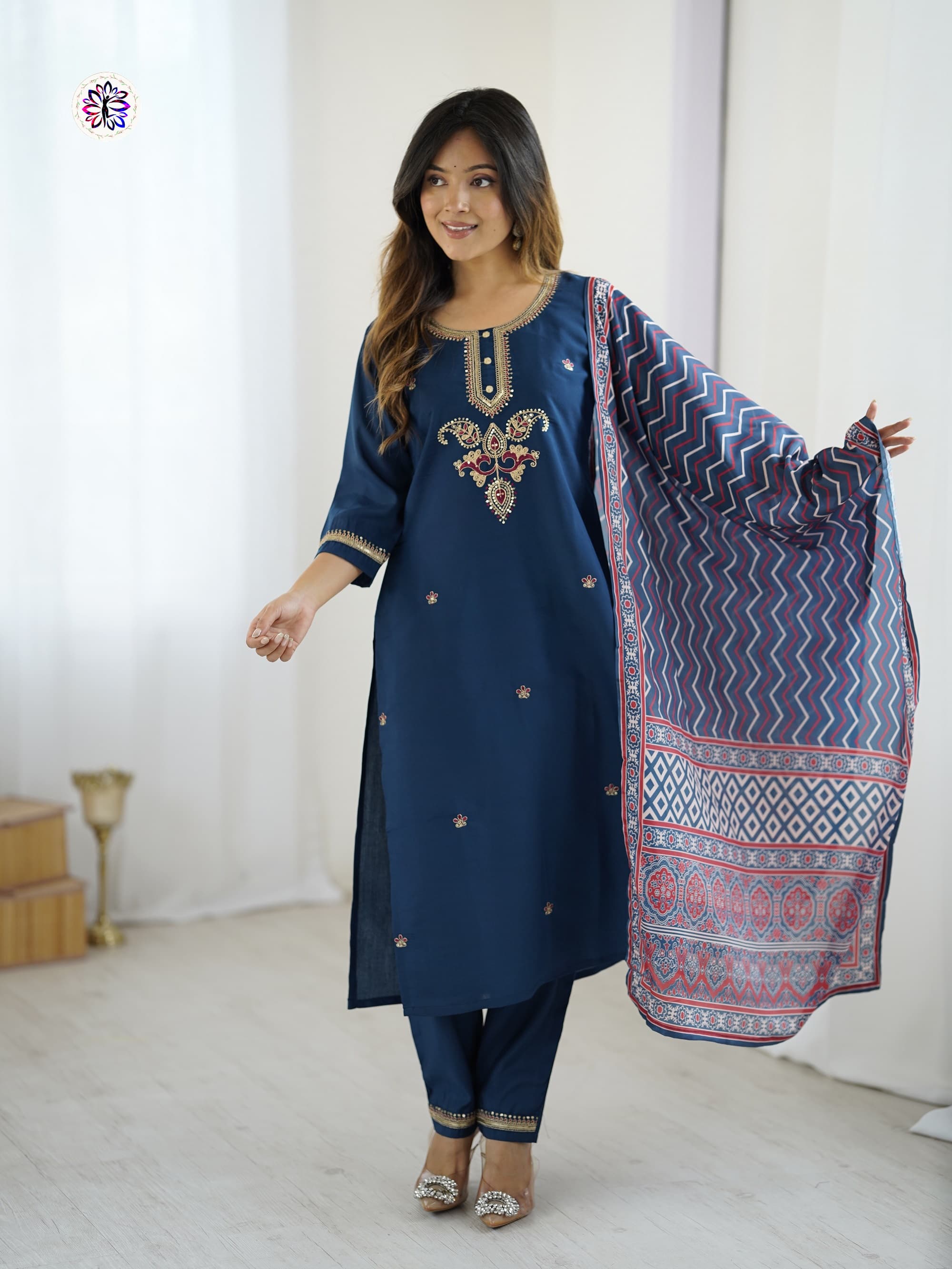 Lekha KL 628 Chanderi Silk Kurti Bottom With Dupatta
