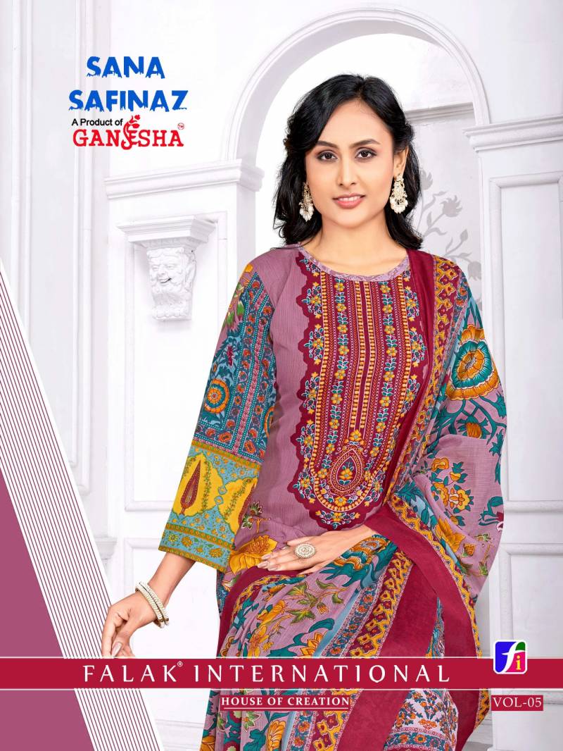 Ganesha Sana Safinaz Vol 05 Cotton Digital Dress Material