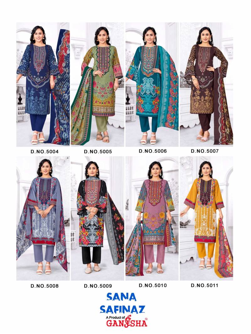 Ganesha Sana Safinaz Vol 05 Cotton Digital Dress Material