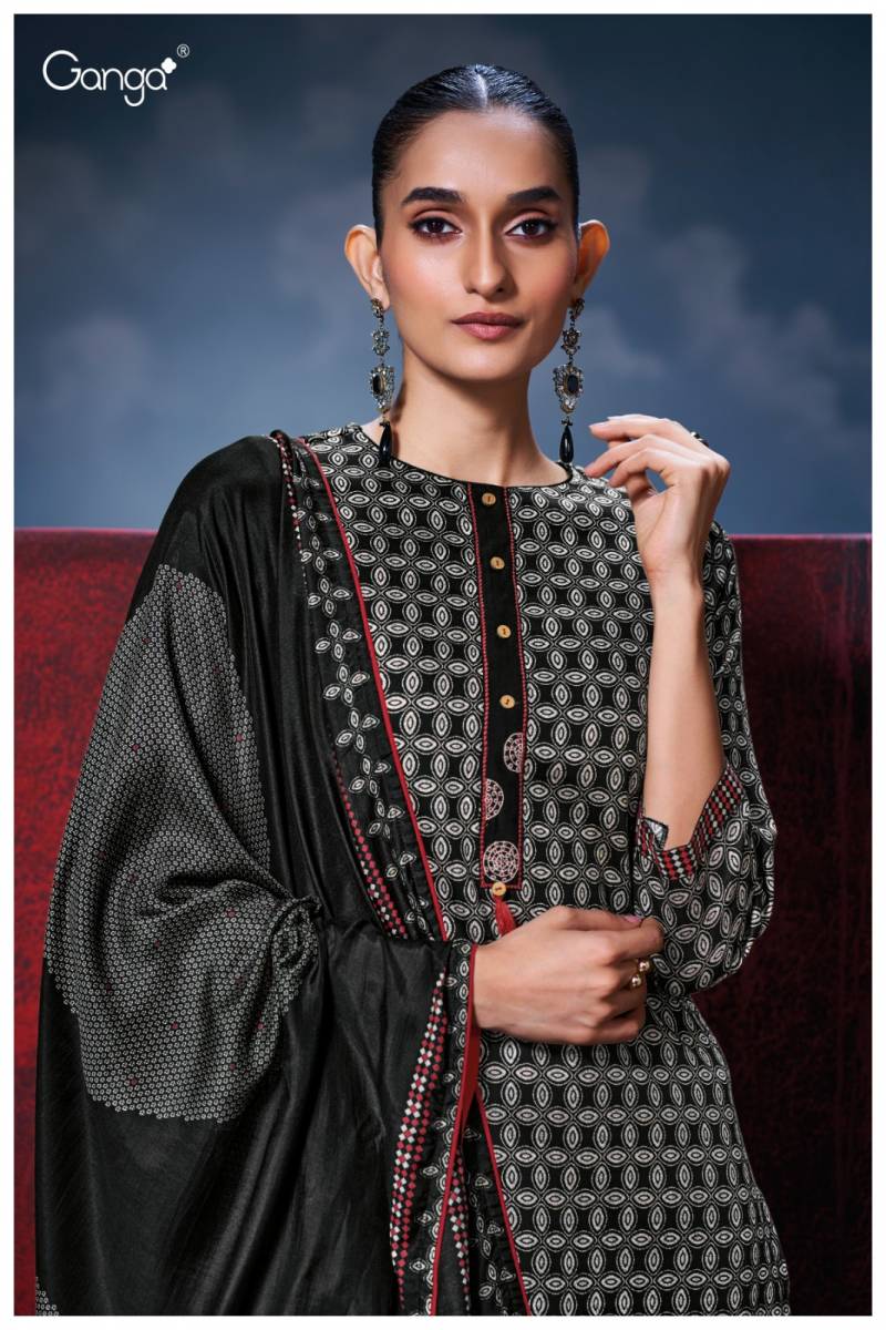 Ganga Kiyana Cotton Satin Printed Salwar Kameez