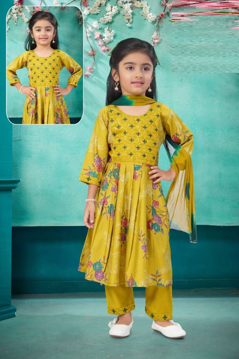 Vincy 2 Pant Set Vatican Printed Kids Wear Collection