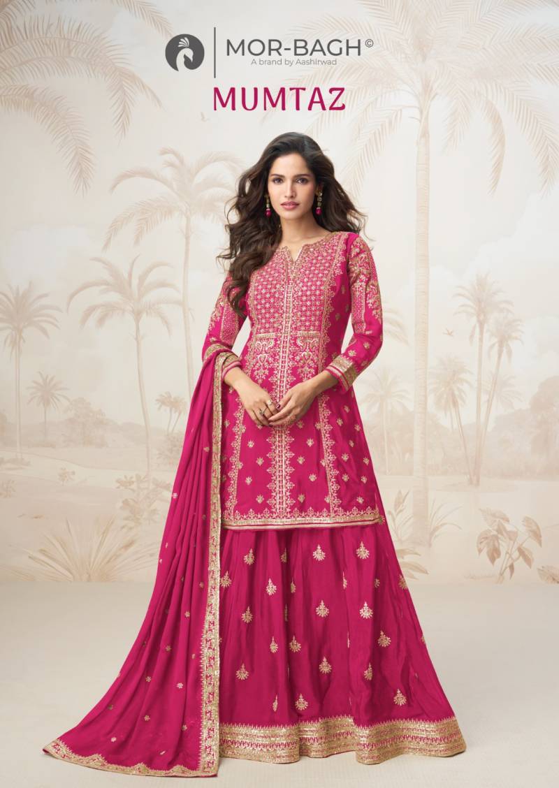 Aashirwad Mor Bagh Mumtaz Chinon Silk Salwar Kameez