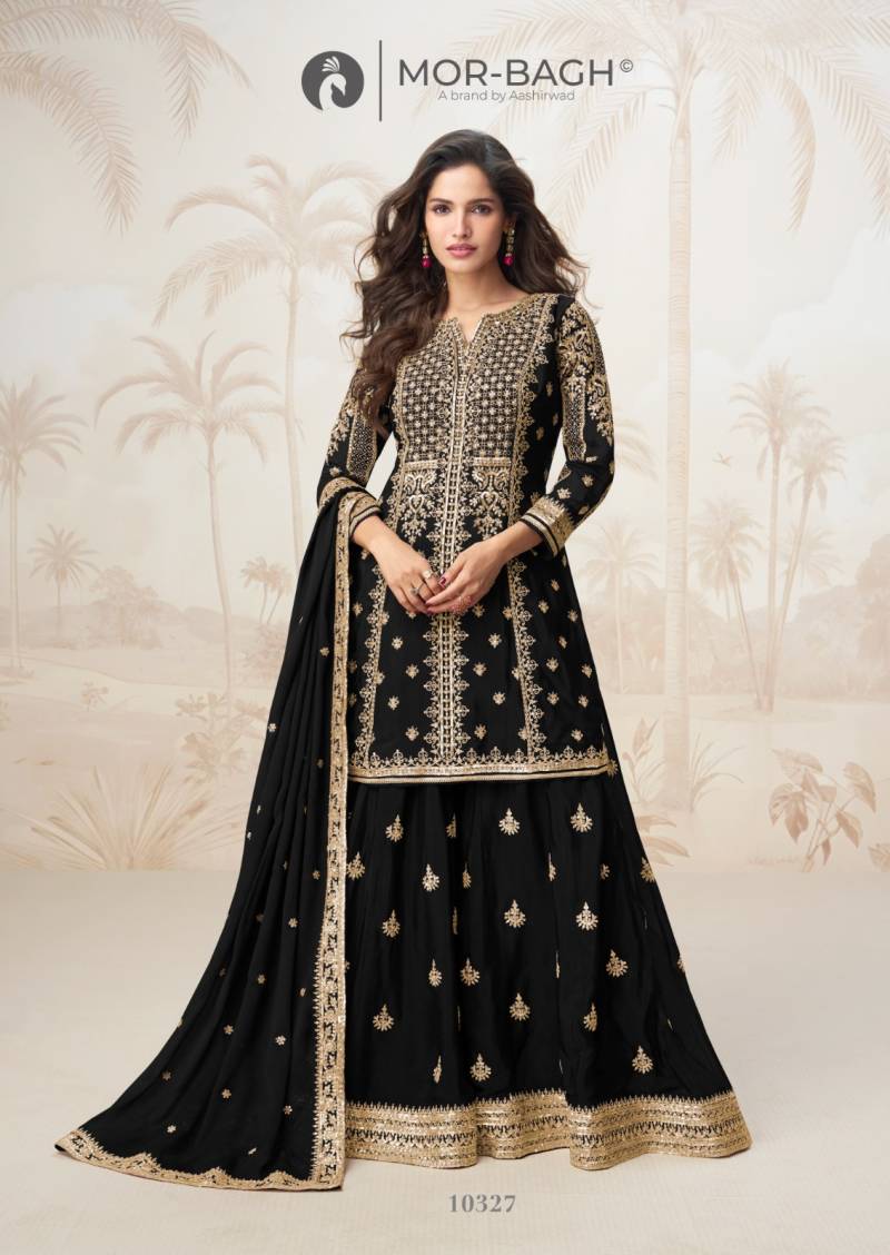 Aashirwad Mor Bagh Mumtaz Chinon Silk Salwar Kameez