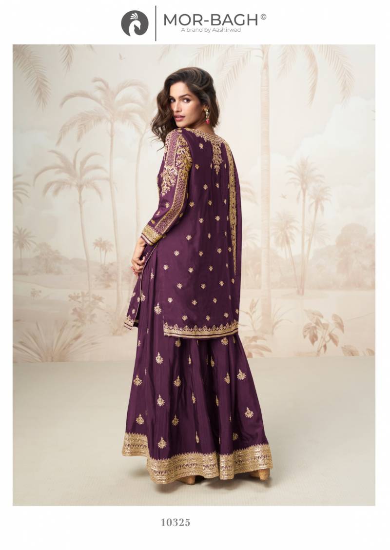 Aashirwad Mor Bagh Mumtaz Chinon Silk Salwar Kameez