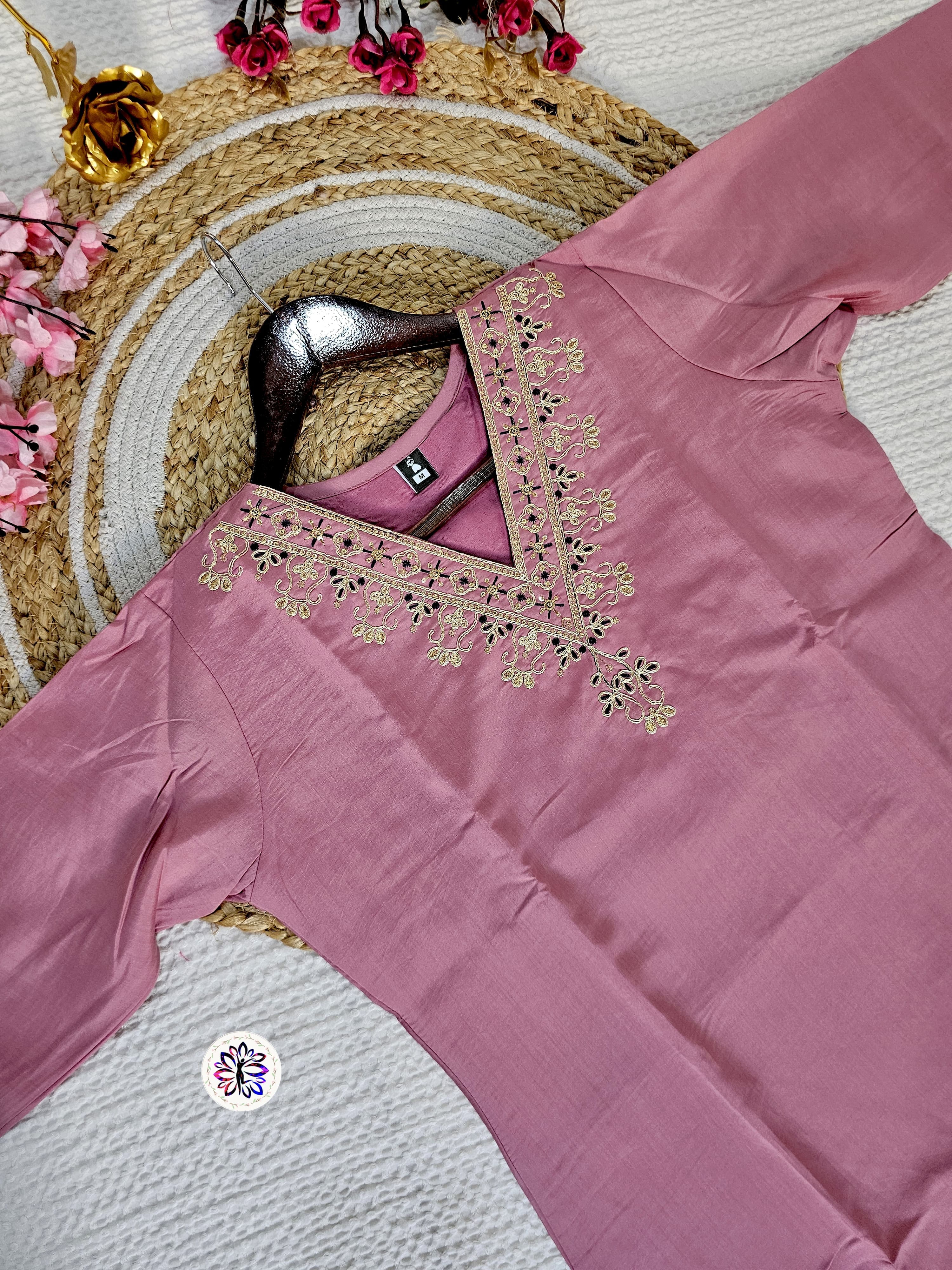 Lekha KL 3005 Viscose Chanderi Embroidery Kurti Bottom With Dupatta