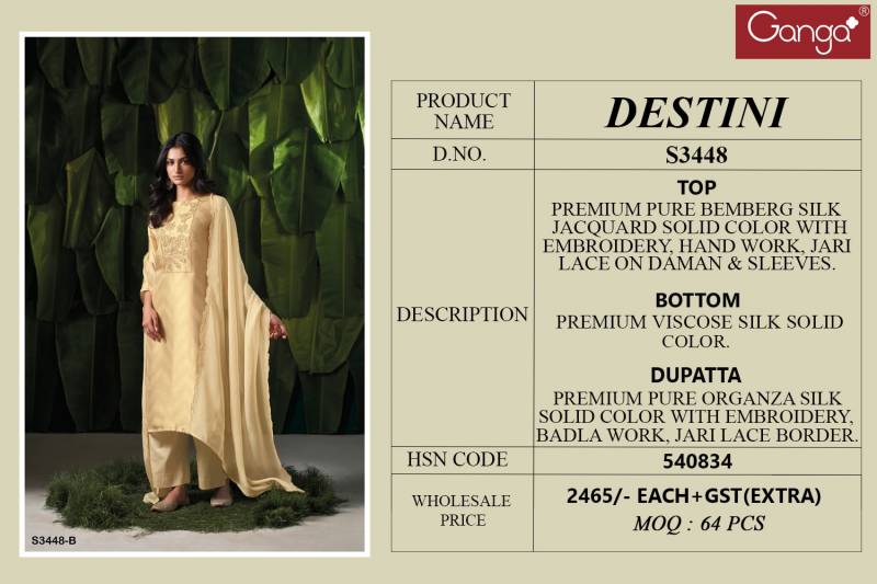 Ganga Destini Bemberg Silk Jacquard Salwar Kameez