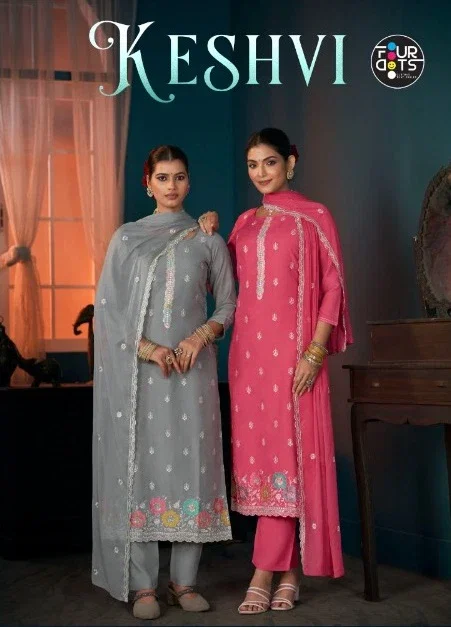 Four Dots Keshvi Viscose Maslin Dress Material Collection