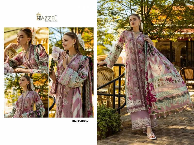 Hazzel Maria B Kirdar Vol 1 Cotton Dupatta Embroidered Pakistani Suit