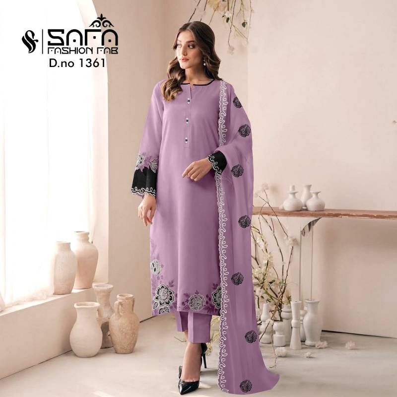 Safa Fashion Fab 1361 Georgette Pakistani Ready Made Suit