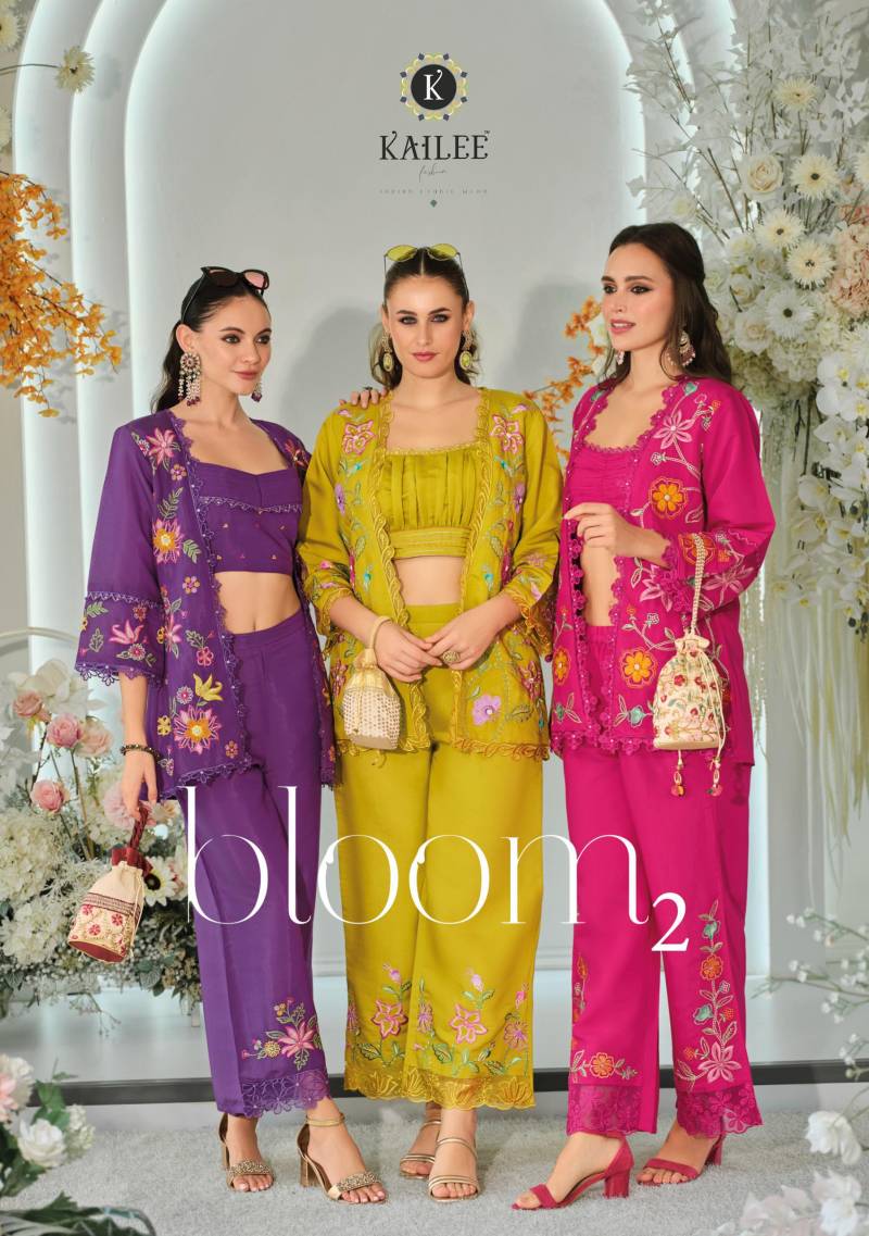 Kailee Bloom 2 Viscose Organza Fancy Indo Western Collection