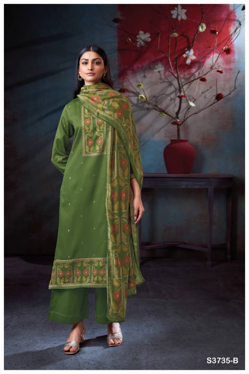 Ganga Samida Cotton Satin Printed Salwar Kameez