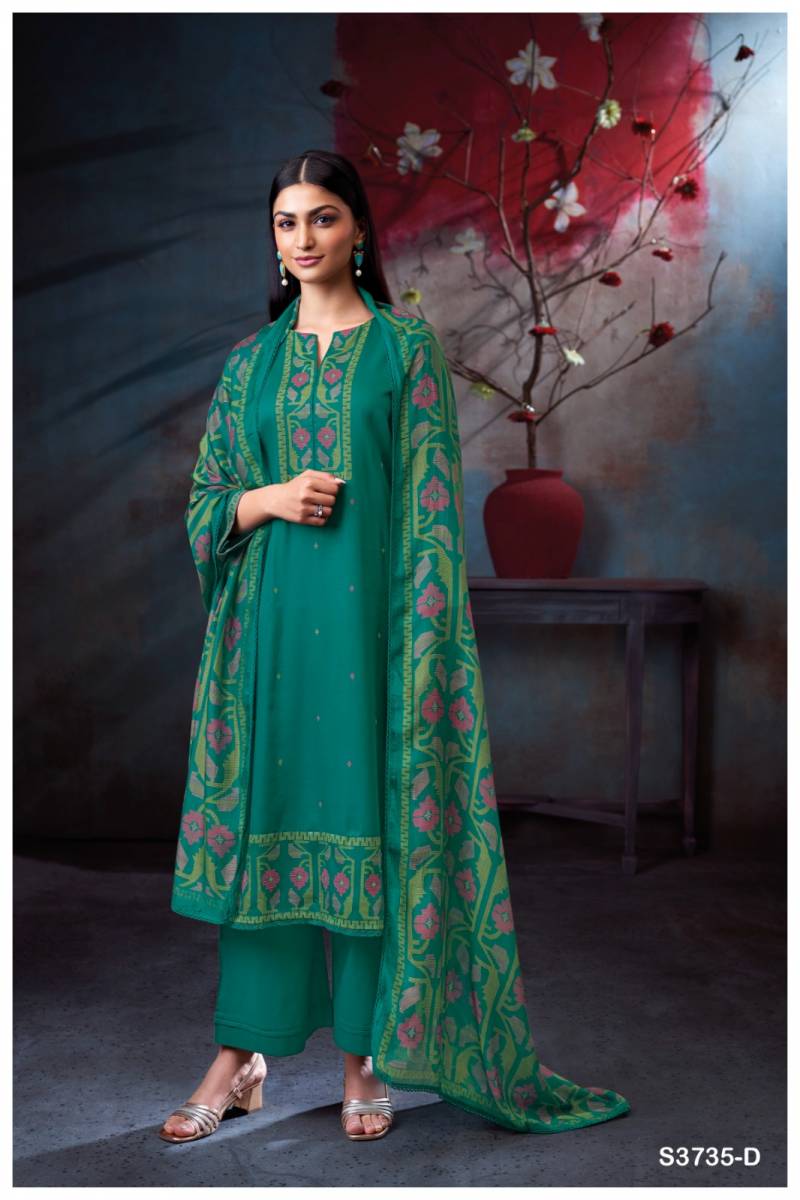 Ganga Samida Cotton Satin Printed Salwar Kameez