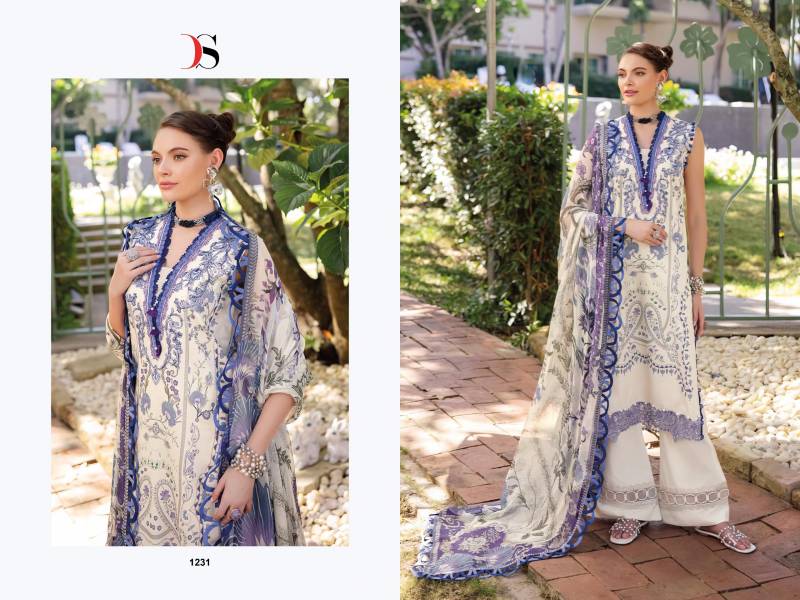 Deepsy Jade Bliss Lawn 25 Chiffon Dupatta Pakistani Salwar Suits