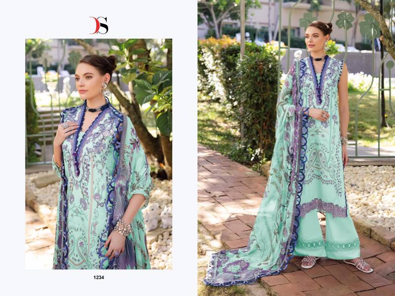 Deepsy Jade Bliss Lawn 25 Chiffon Dupatta Pakistani Salwar Suits
