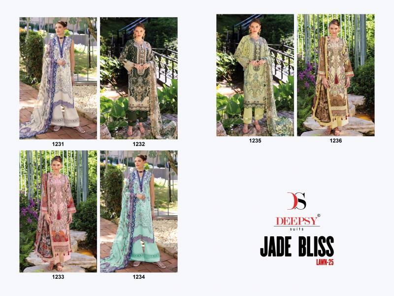 Deepsy Jade Bliss Lawn 25 Chiffon Dupatta Pakistani Salwar Suits