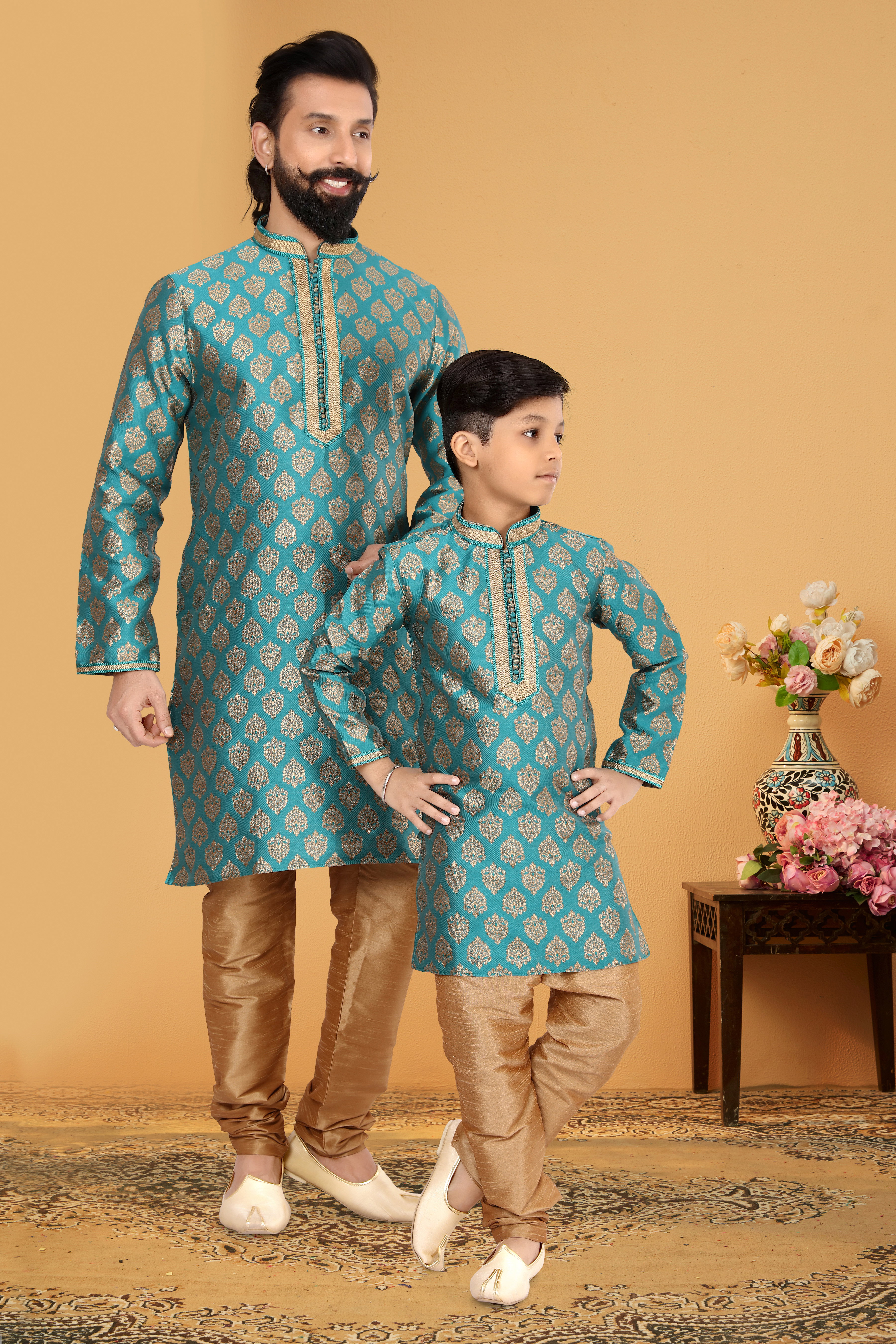 Swarg 1128 To 1141 Series Father Son Combo Kurta Pajama Collection