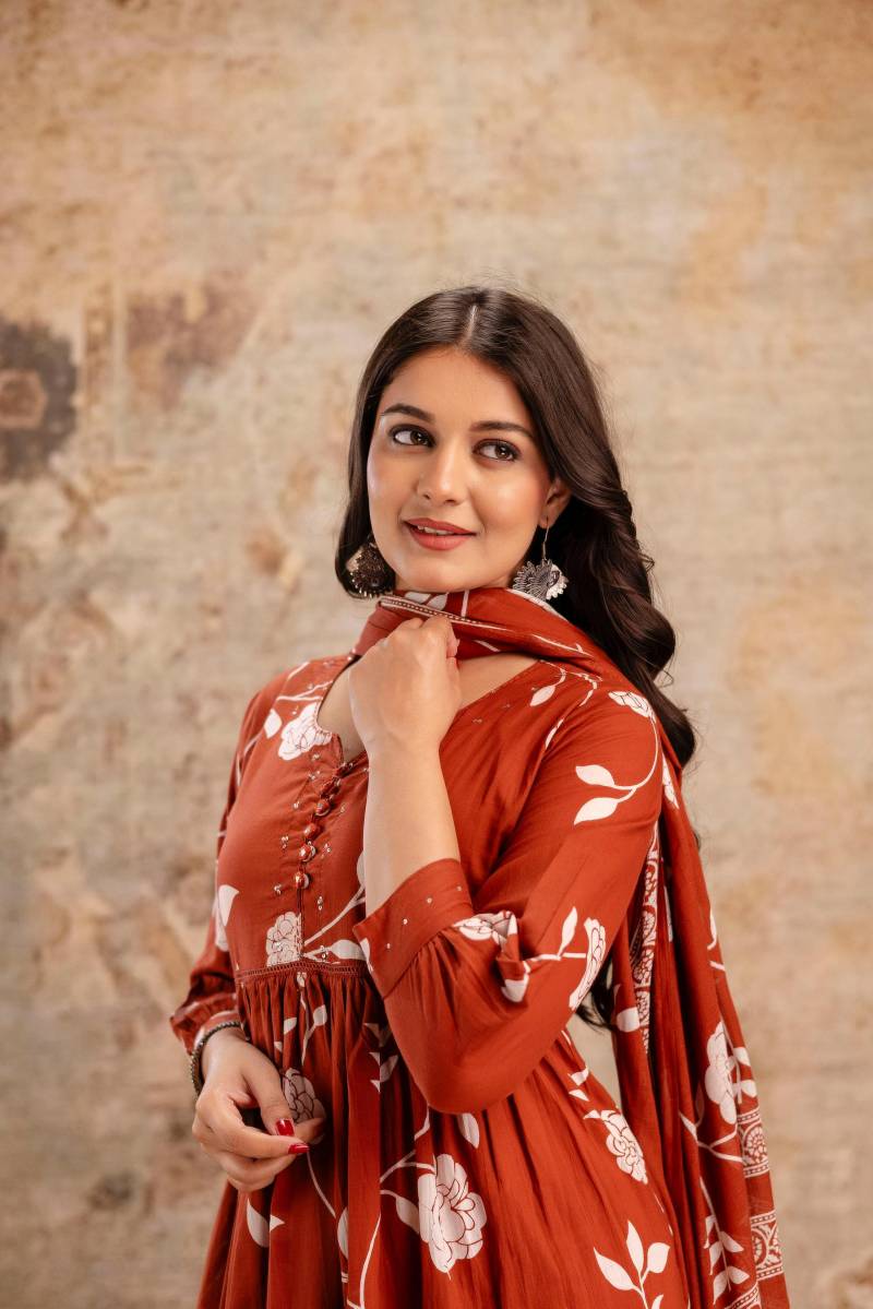 Naisha K 131 Cotton Printed Kurti Bottom With Dupatta