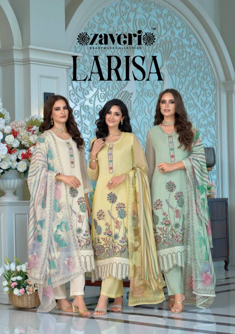 Zaveri Larisa Organza Emboidered Ready Made Suits
