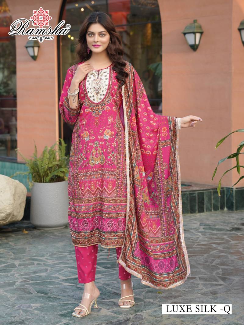 Ramsha Luxe Silk Q And R Ready Made Pakistani Salwar Suits