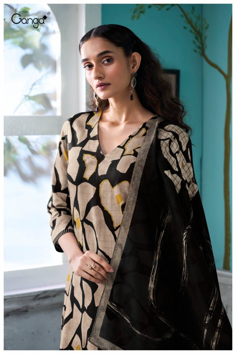 Ganga Lilixia Cotton Satin Printed Salwar Kameez