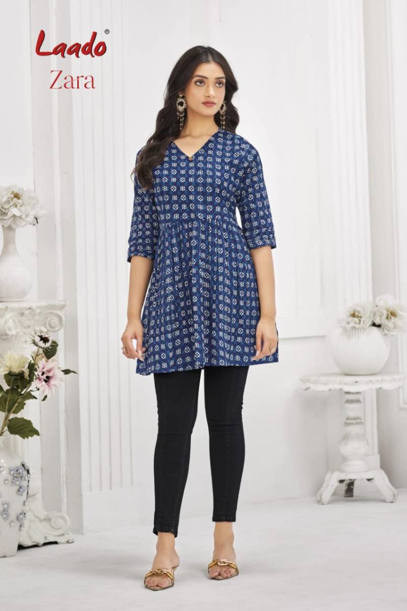 Laado Zara Vol 7 Printed Cotton Ladies Top Collection