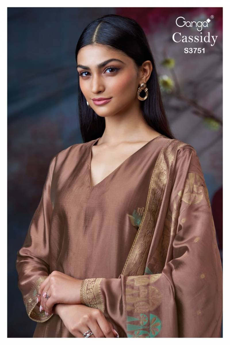 Ganga Cassidy Viscose Woven Silk Jacquard Salwar Kameez
