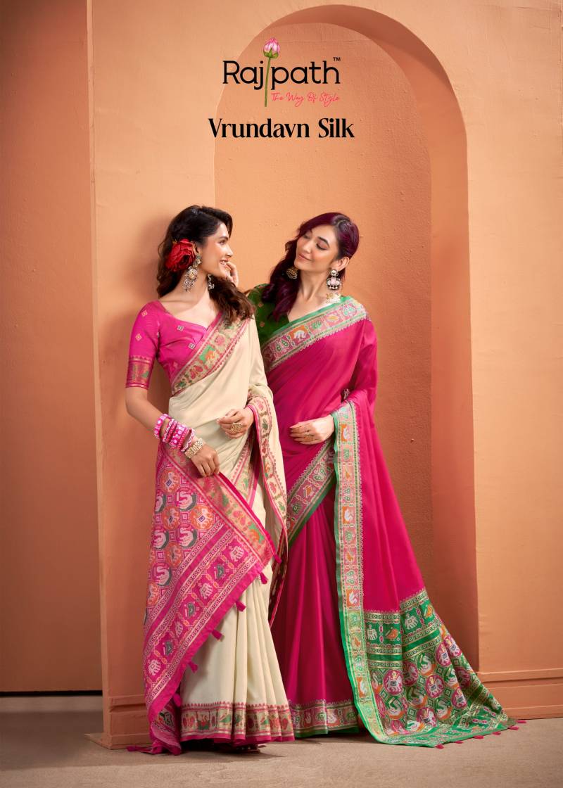 Rajpath Vrundavn Silk Patola Silk Fancy Saree