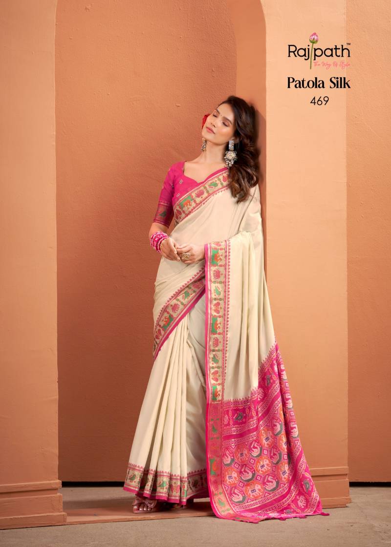 Rajpath Vrundavn Silk Patola Silk Fancy Saree