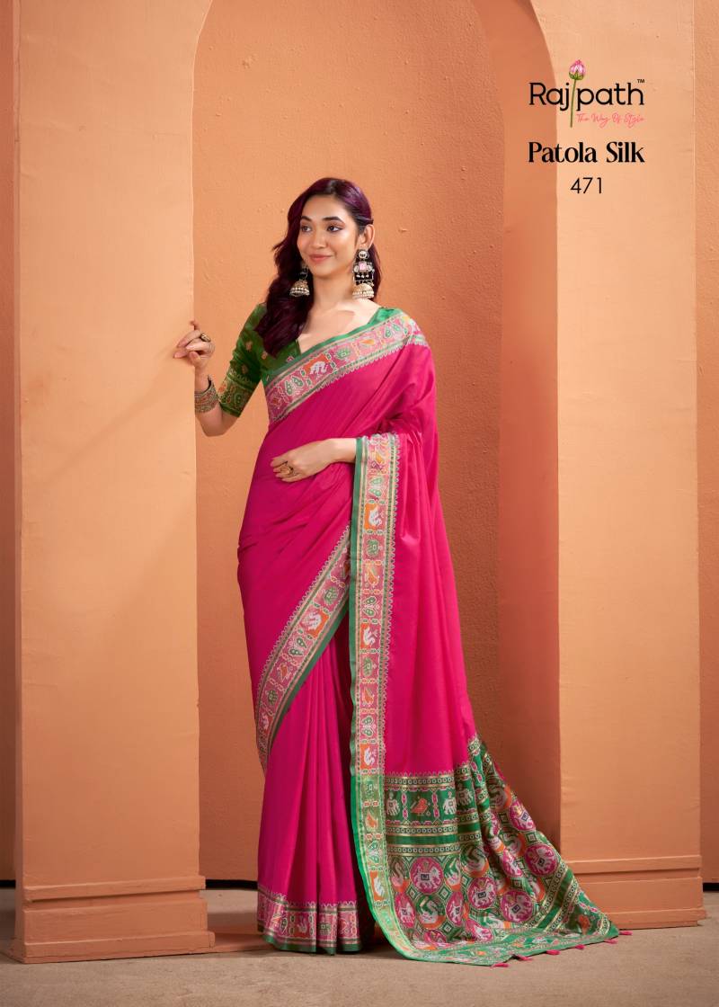 Rajpath Vrundavn Silk Patola Silk Fancy Saree