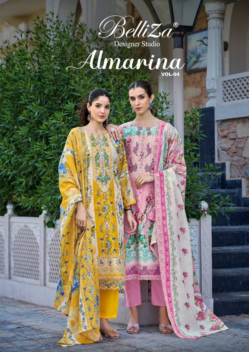 Belliza Almarina Vol 4 Cotton Digital Printed Dress Material