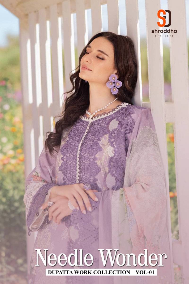 Shraddha Needle Wonder Embroidery Cotton Dupatta Pakistani Suit