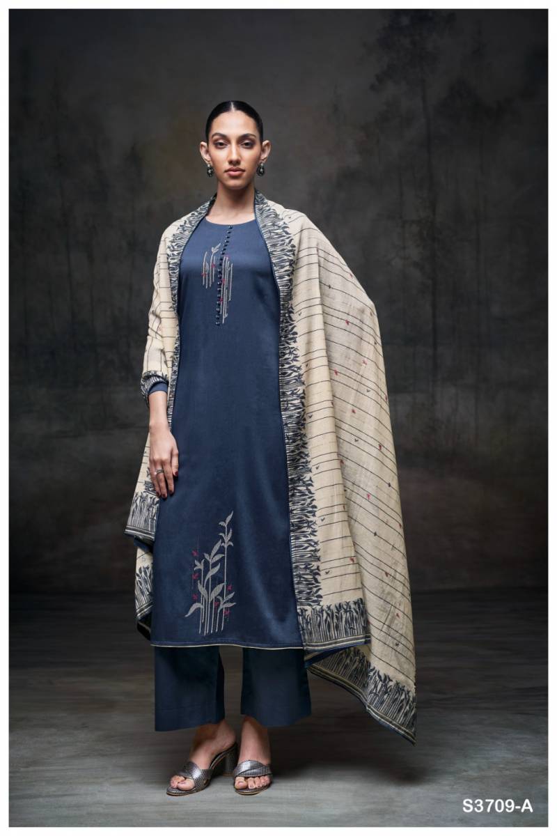 Ganga Meher Cotton Satin Solid Salwar Kameez