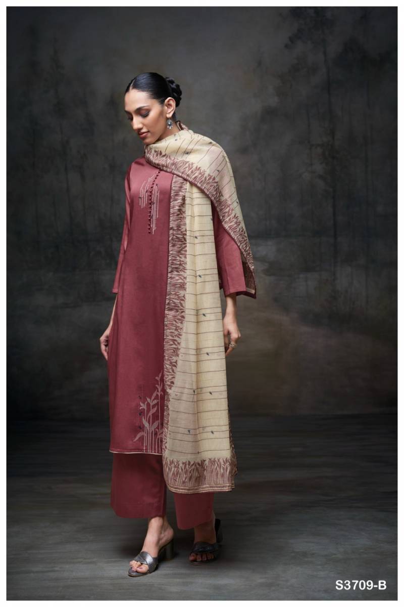 Ganga Meher Cotton Satin Solid Salwar Kameez