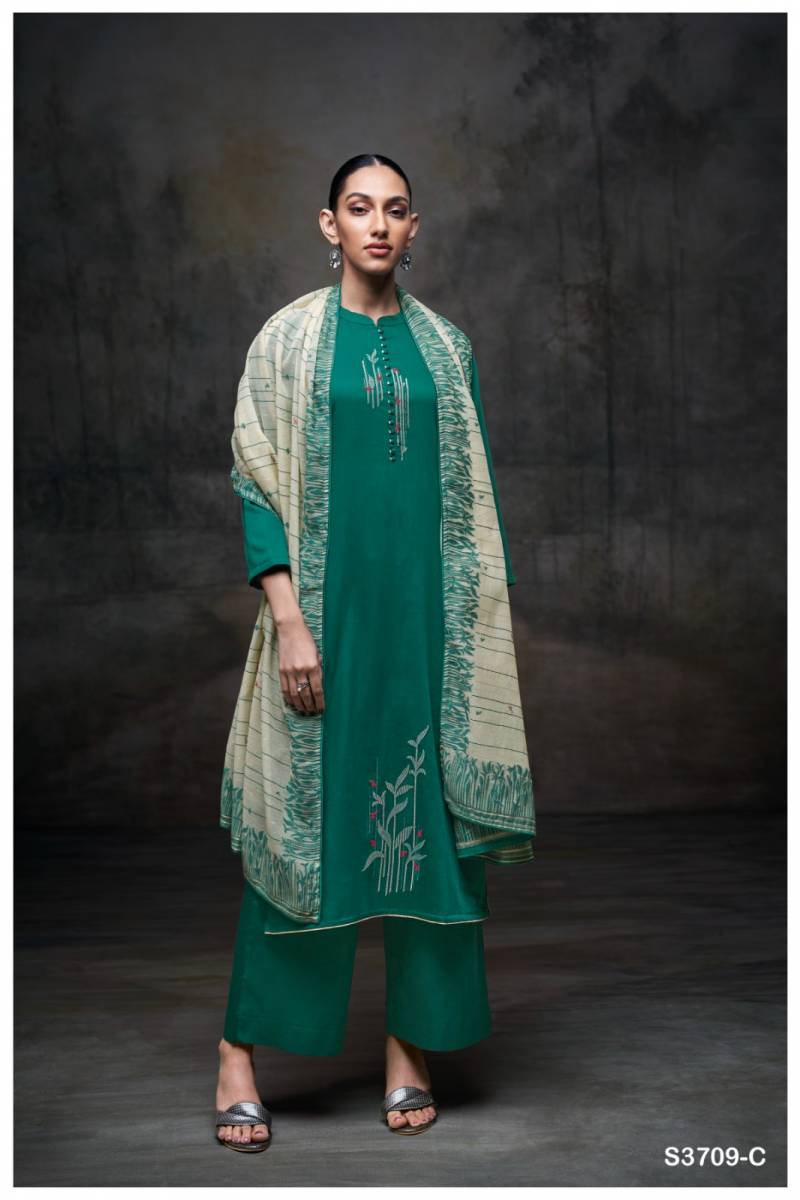 Ganga Meher Cotton Satin Solid Salwar Kameez