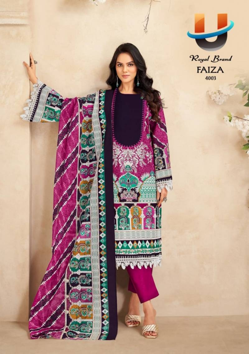 Royal Faiza Vol 4 Karachi Cotton Printed Dress Material Collection