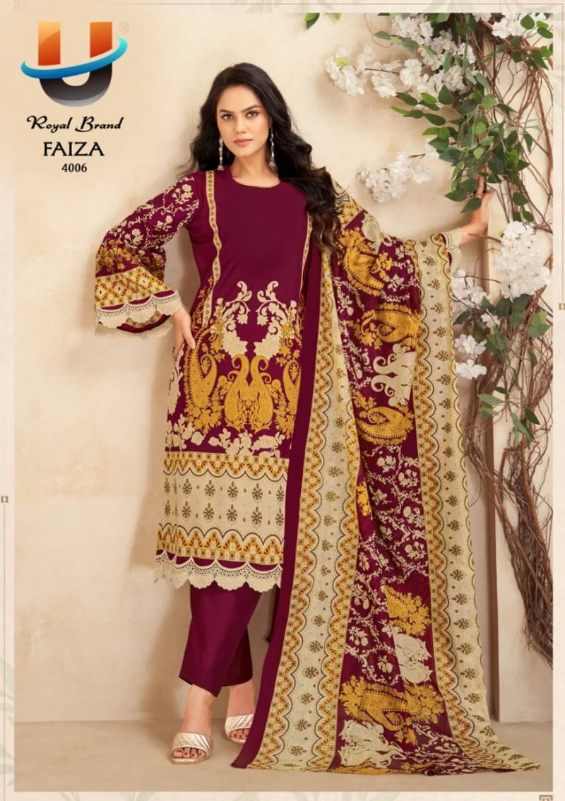 Royal Faiza Vol 4 Karachi Cotton Printed Dress Material Collection