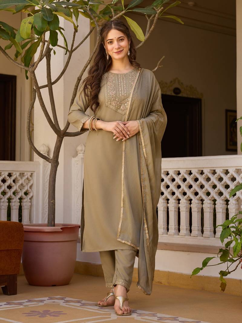 9star Fashion Heer Vol 3 Rayon Embroidered Kurti Bottom With Dupatta