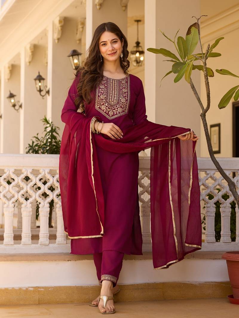 9star Fashion Heer Vol 3 Rayon Embroidered Kurti Bottom With Dupatta