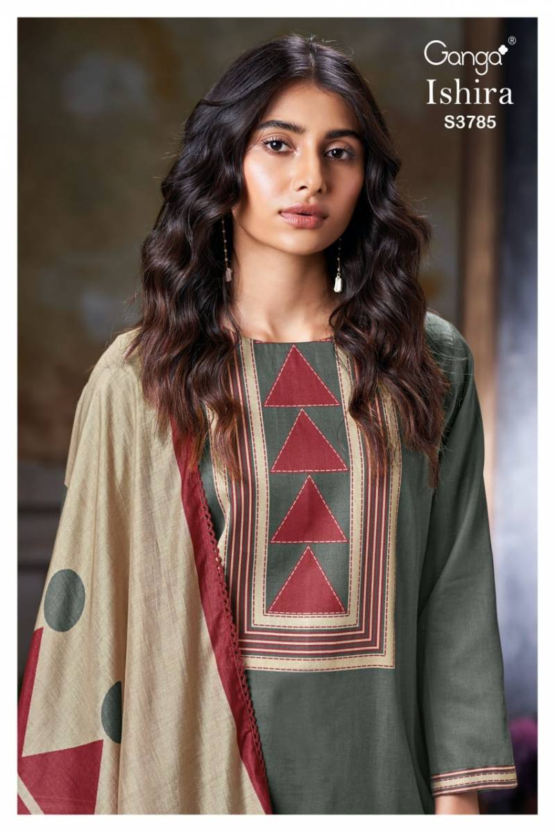 Ganga Ishira Cotton Satin Printed Salwar Kameez